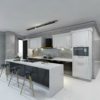 Modern LUSSO high end slab flat customized kitchen cabinetry with island one stop solution for project
