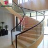 Staircase Supplier Wood Step Indoor Easy Installation Arc Curved Staircase