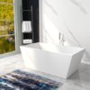 Bathroom White Freestanding Bath Tub Modern Acrylic Bathtub - Image 3