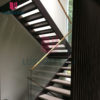 Cheap Design Walnut Slab Granite Loft Indoor Folding Wood Stairs Floating And Straight Stairs Staircase