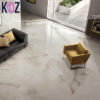 LUSSO Ceramic unique 1200x2400mm white jade glazed polished CARRARA large format hotel porcelain slab - Image 2