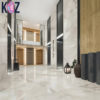 LUSSO Ceramic unique 1200x2400mm white jade glazed polished CARRARA large format hotel porcelain slab - Image 6
