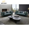Metal legs durable sectional leather floor sofa chair Italian modern royal luxury design bedroom furniture sofa set for relaxing