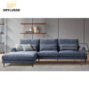 Metal legs durable sectional leather floor sofa chair Italian modern royal luxury design bedroom furniture sofa set for relaxing - Image 2