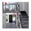 Modern Indoor Small Space Stairs Stainless Steel Wooden Straight Staircase