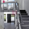 Modern Indoor Stainless Steel Railing Straight Staircase Wood Step Stairs - Image 4