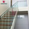 Modern Straight Wooden Stairs Staircase Design With Railing