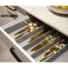 SOYLUSSO Multifunctional Bespoke Design Italian Pvc Kitchen Wall Cabinet New Design Modern Style Kitchen Cabinets - Image 3