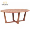 Round shape wooden table hotel restaurant dining table hotel dinning room table set - Image 3