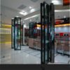 heavy series style popular style aluminum glass powder coated folding door - Image 2