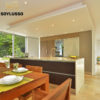 Soylussokitchen prefab contemporary popular design customized melamine kitchen furniture with standard cabinet kitchen island