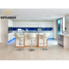 China manufacturer prefab modern shaker waterproof high end white uv lacquer new model flat pack kitchen cabinet