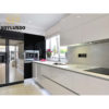 China kitchen furniture wholesaler prefab compact double sided white uv lacquer modern modular kitchen cabinet