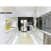 China kitchen furniture wholesaler prefab compact double sided white uv lacquer modern modular kitchen cabinet - Image 4