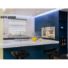 Italian high end knock down custom particle board waterproof rta readymade navy kitchen cabinets - Image 3