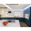 Italian high end knock down custom particle board waterproof rta readymade navy kitchen cabinets