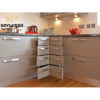 China Factory Prefab Cheap Price Modular Contemporary Kitchen Pantry Cupboard With Island PVC Grey Kitchen Cabinet - Image 5