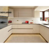 American style luxurious furniture cheap complete U shaped white matte MDF ready made modern modular kitchen cabinet designs - Image 3